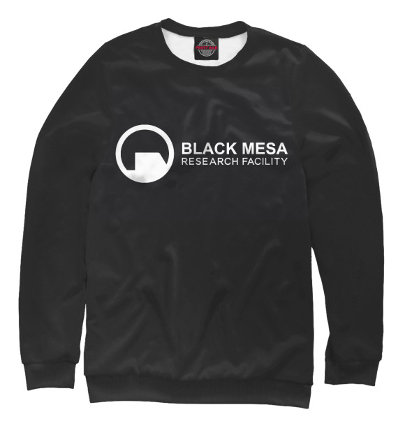 Мужской свитшот с изображением Сотрудник Black Mesa цвета Белый