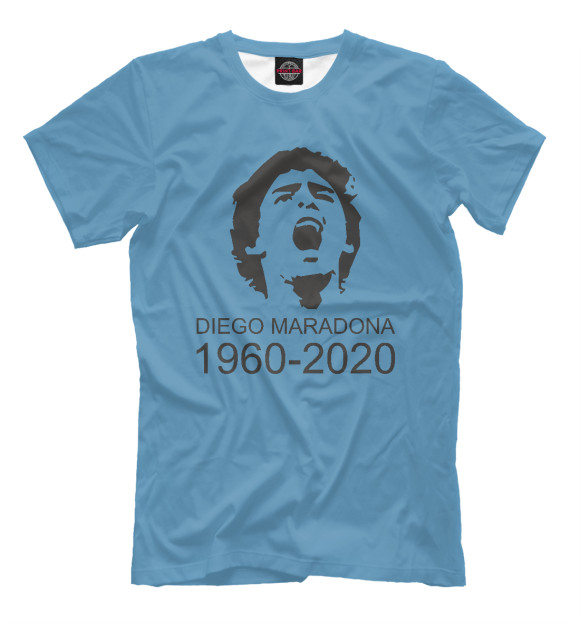 Мужская футболка с изображением Диего Марадона цвета Белый