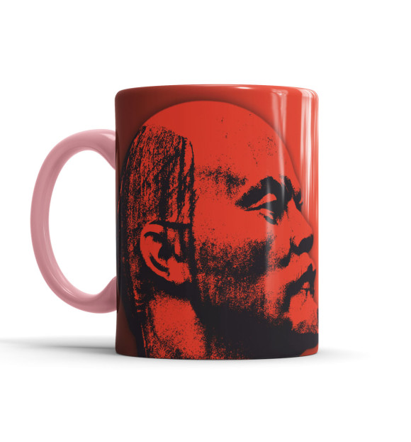 Кружка с изображением Ленин цвета розовый