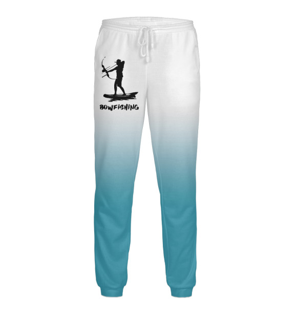 Мужские спортивные штаны с изображением Bowfishing цвета Белый