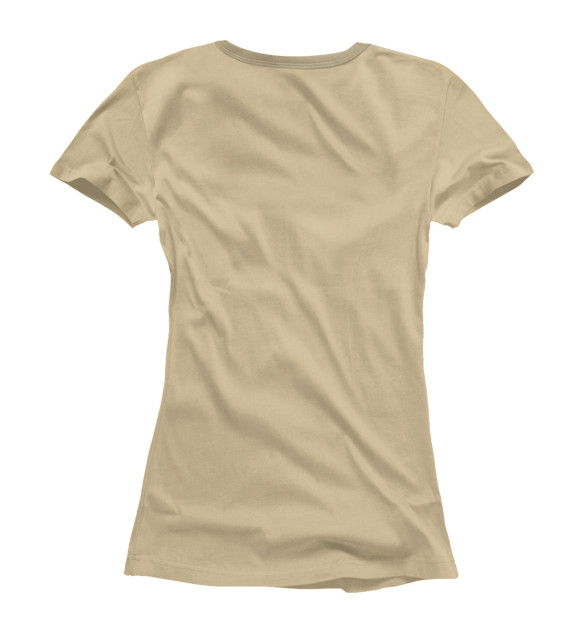 Женская футболка с изображением Мертвый офицер цвета Белый
