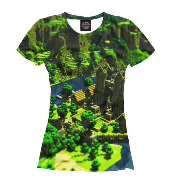 Женская футболка с изображением Minecraft цвета Белый