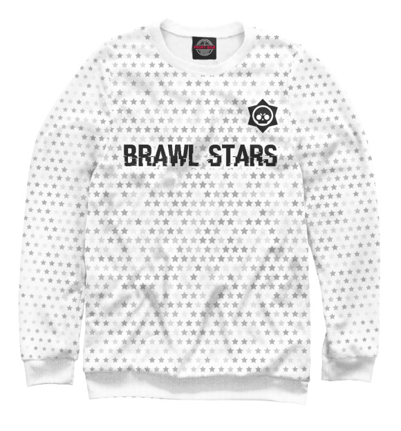 Мужской свитшот с изображением Brawl Stars Glitch Light цвета Белый