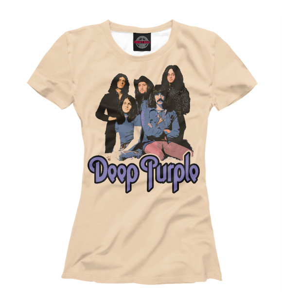 Футболка для девочек с изображением Deep Purple цвета Белый