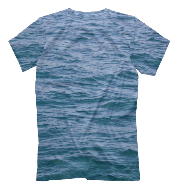 Мужская футболка с изображением Море цвета Белый