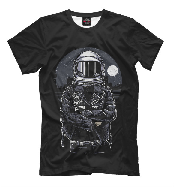 Мужская футболка с изображением Astronaut rebel цвета Белый