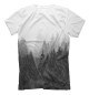 Мужская футболка Волк над лесом - Виталий