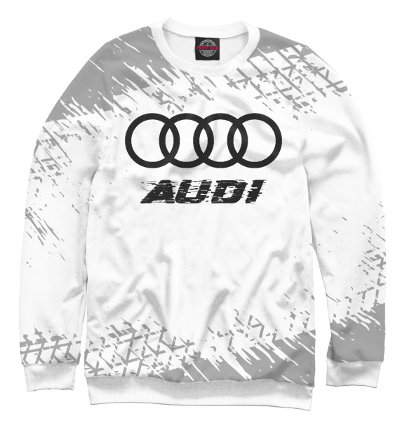 Женский свитшот с изображением Audi Speed Tires Logo цвета Белый
