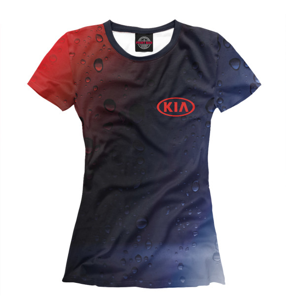 Женская футболка с изображением KIA / Киа цвета Белый