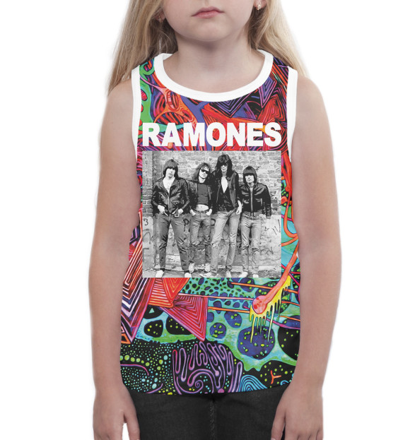 Майка для девочки с изображением Ramones - Ramones цвета Белый
