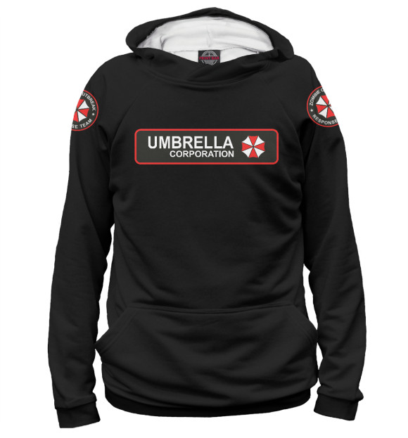 Женское худи с изображением Umbrella Corporation цвета Белый