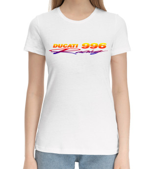 Хлопковая футболка для девочек DUCATI