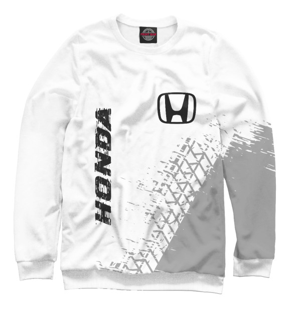 Свитшот для девочек с изображением Honda Speed Tires Белый цвета Белый