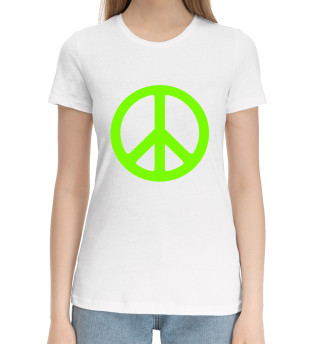 Хлопковая футболка для девочек Peace