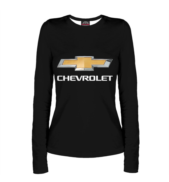Женский лонгслив с изображением Chevrolet цвета Белый