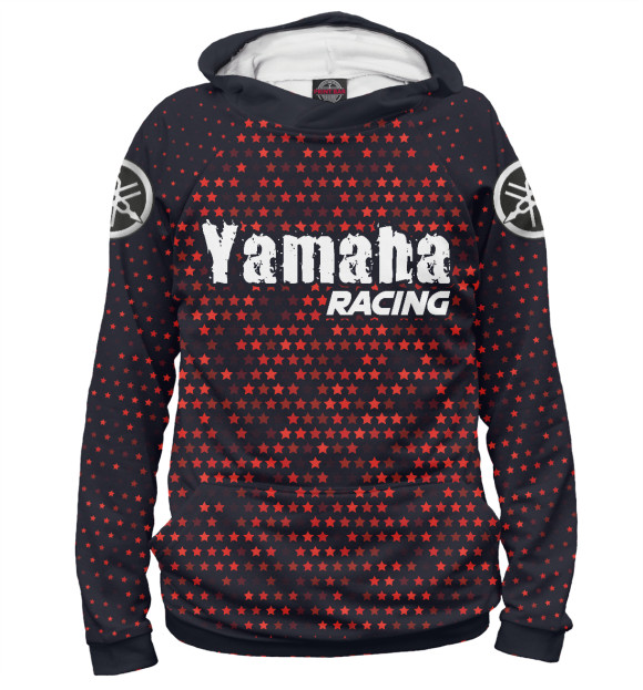 Худи для девочки с изображением Ямаха | Yamaha Racing цвета Белый