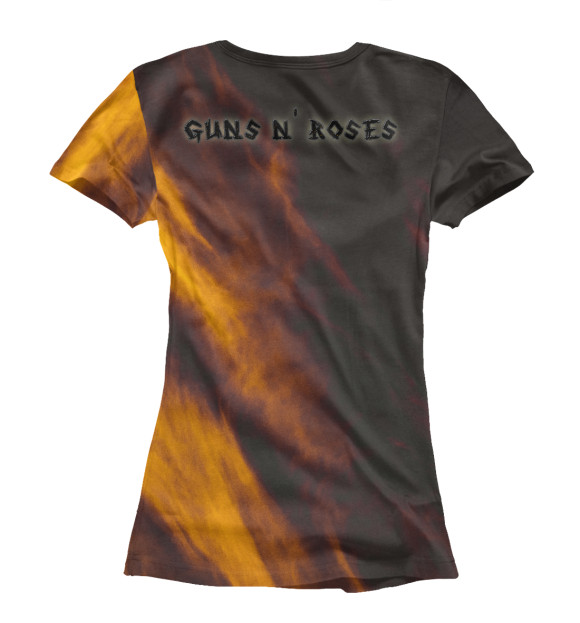 Женская футболка с изображением Группа Guns N’ Roses цвета Белый