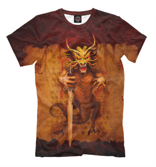 Мужская футболка Дракон - хранитель тайн