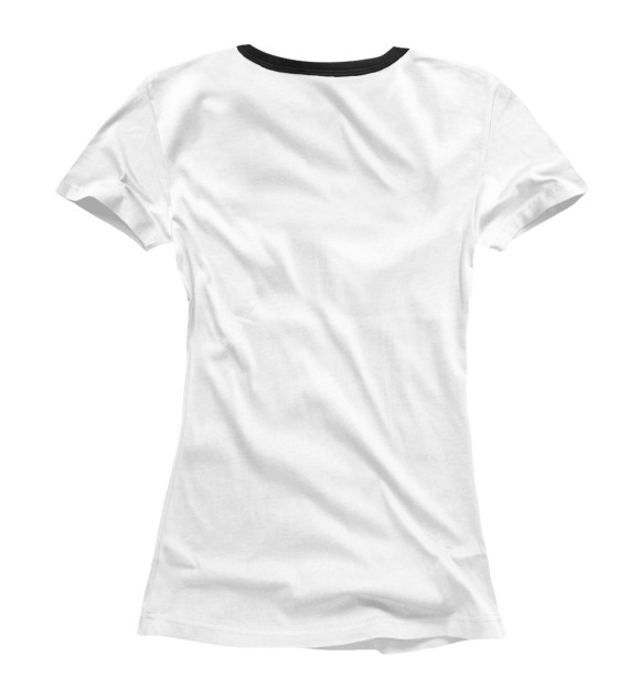 Женская футболка с изображением Rrock And Roll цвета Белый