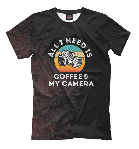 Мужская футболка с изображением All I Need Is My Camera цвета Белый