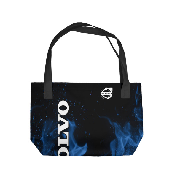 Пляжная сумка с изображением Volvo blue fire цвета 