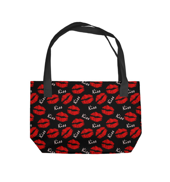 Пляжная сумка с изображением Поцелуй цвета 