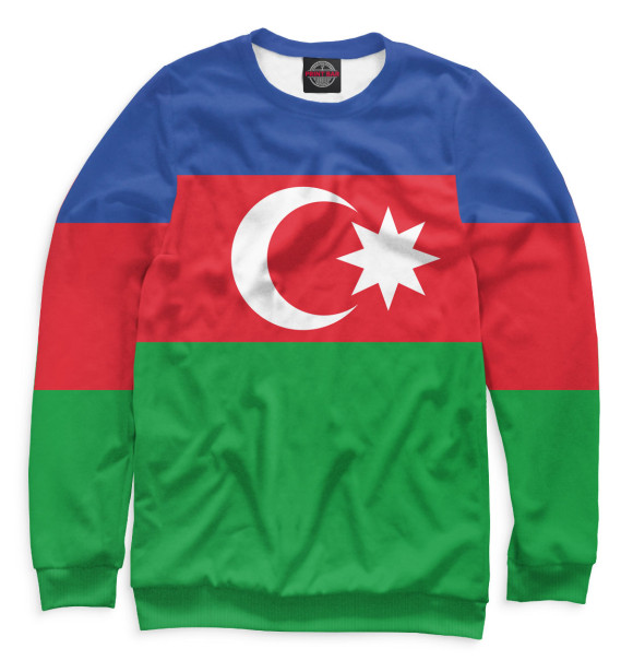 Женский свитшот с изображением Азербайджан цвета Белый
