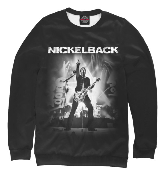 Мужской свитшот с изображением Nickelback цвета Белый