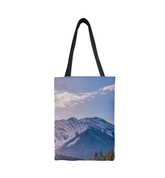 Сумка-шоппер с изображением Красивые горы цвета 
