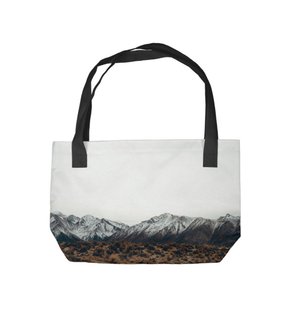 Пляжная сумка с изображением Дорога в горы цвета 