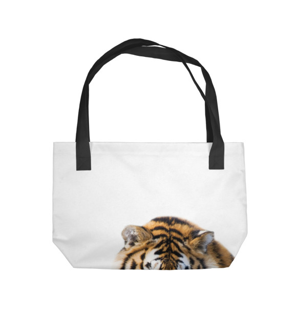 Пляжная сумка с изображением Уссурийский тигр цвета 