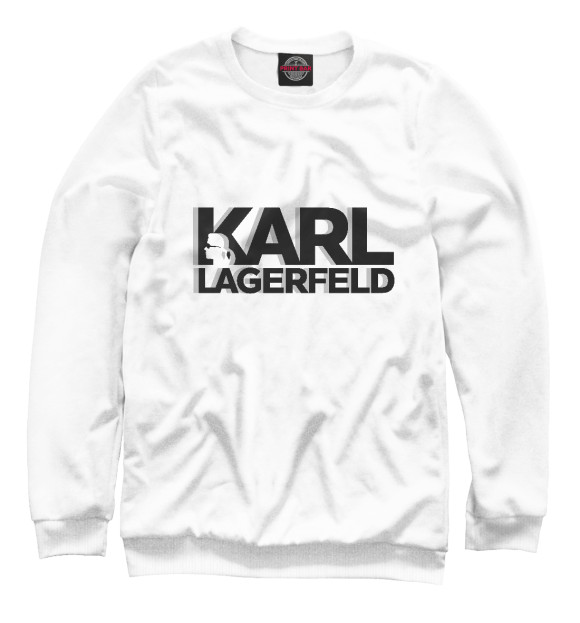 Женский свитшот с изображением Karl Lagerfeld цвета Белый