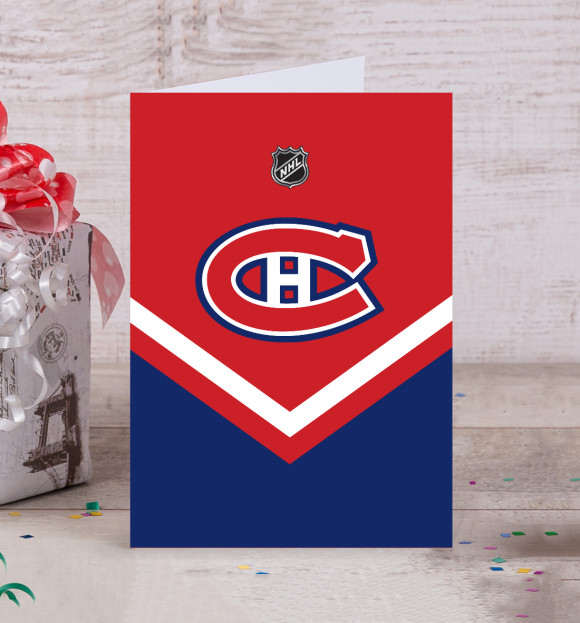 Открытка с изображением Montreal Canadiens цвета Белый