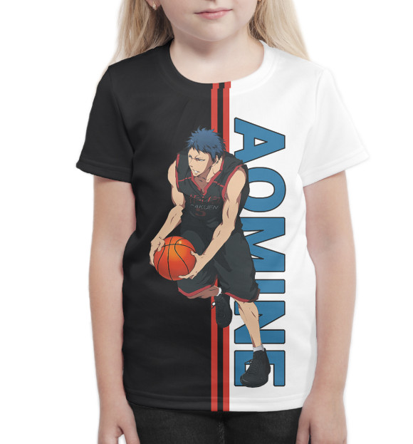 Футболка для девочек с изображением Kuroko's Basketball цвета Белый