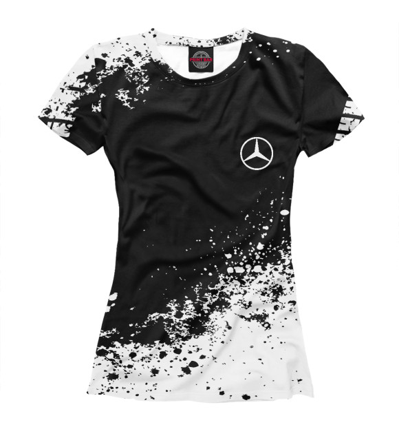 Женская футболка с изображением Mercedes-Benz abstract sport uniform цвета Белый