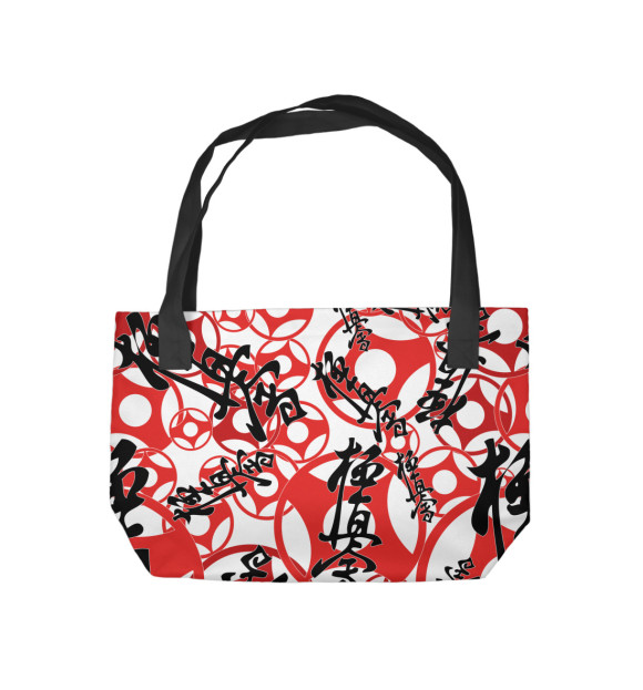 Пляжная сумка с изображением Каратэ киокушинкай цвета 