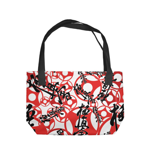 Пляжная сумка с изображением Каратэ киокушинкай цвета 