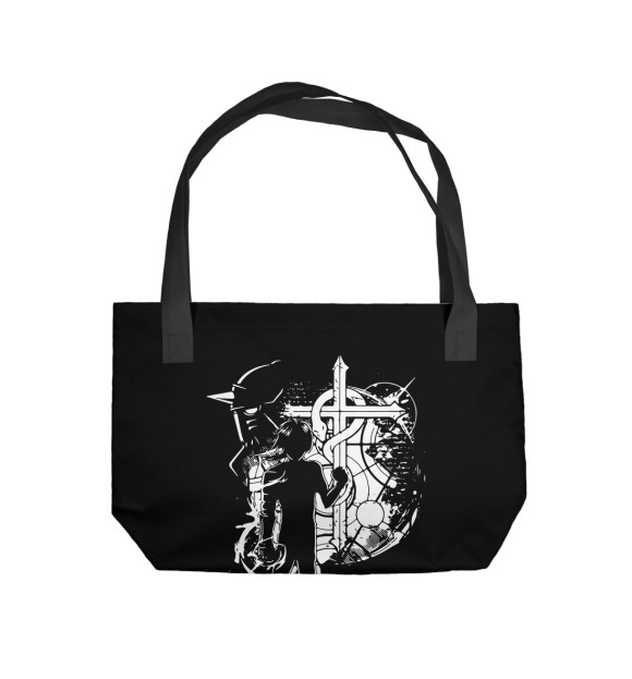 Пляжная сумка с изображением Fullmetal alchemist цвета 