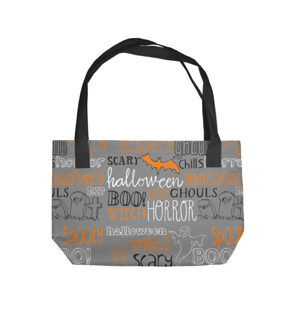 Пляжная сумка с изображением Halloween цвета 