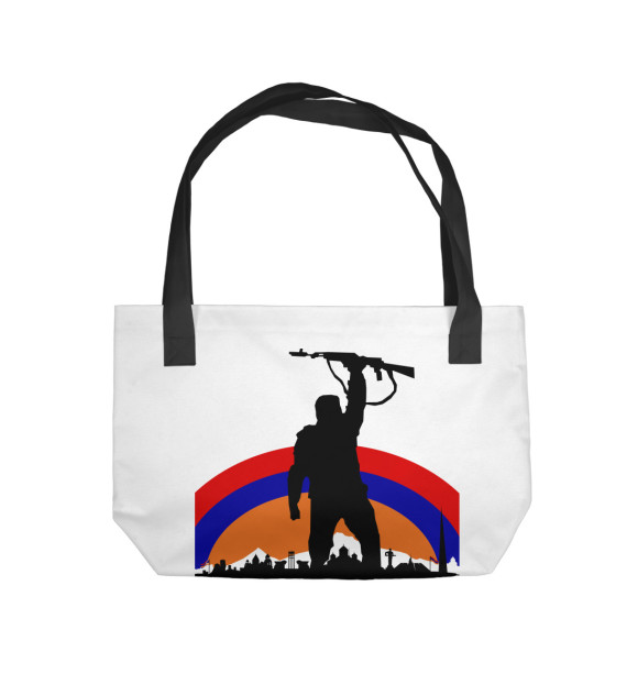 Пляжная сумка с изображением Армения цвета 