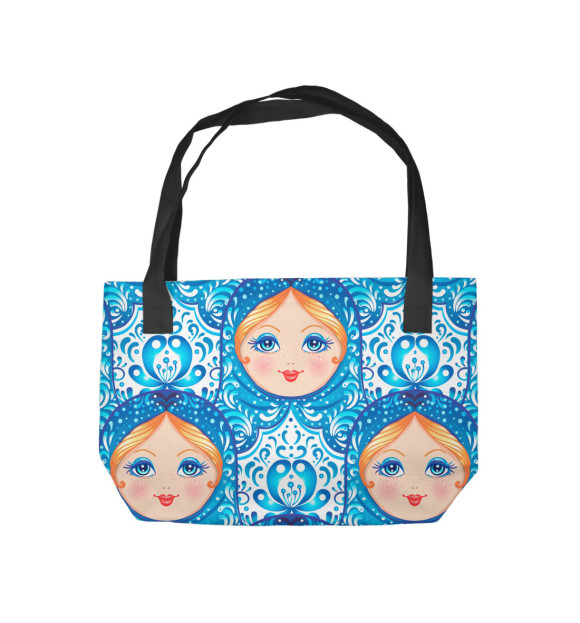 Пляжная сумка с изображением Матрешки цвета 