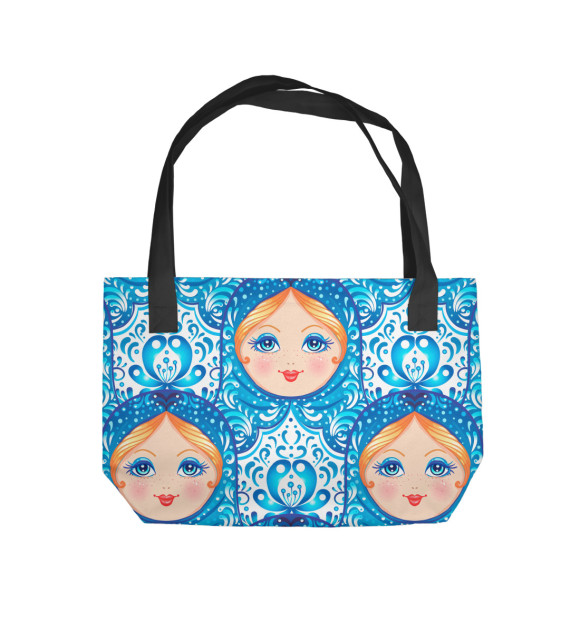 Пляжная сумка с изображением Матрешки цвета 