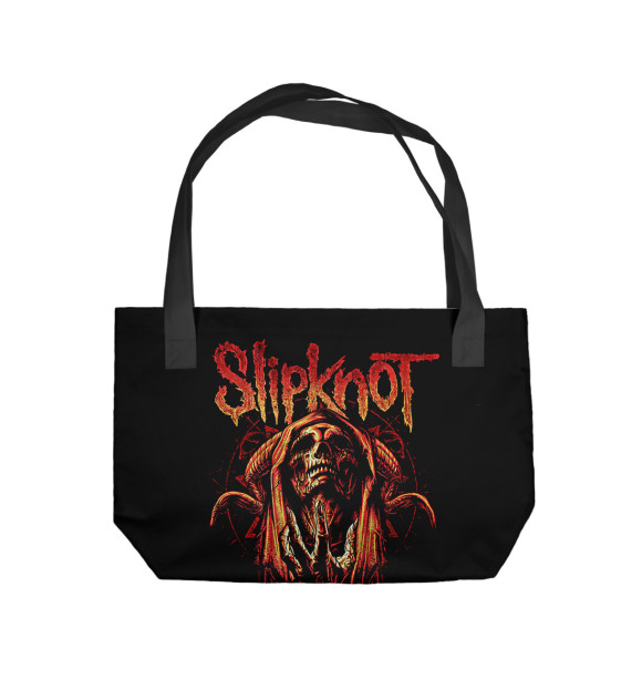 Пляжная сумка с изображением Slipknot цвета 