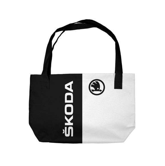 Пляжная сумка с изображением SKODA цвета 