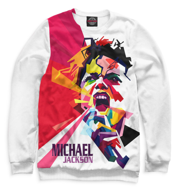 Свитшот для девочек с изображением Michael Jackson цвета Белый