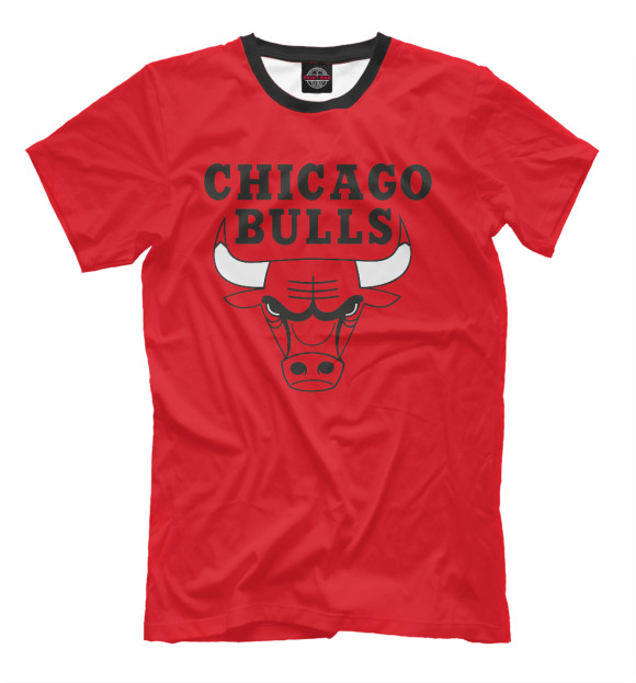 Мужская футболка с изображением Chicago Bulls цвета Темно-розовый