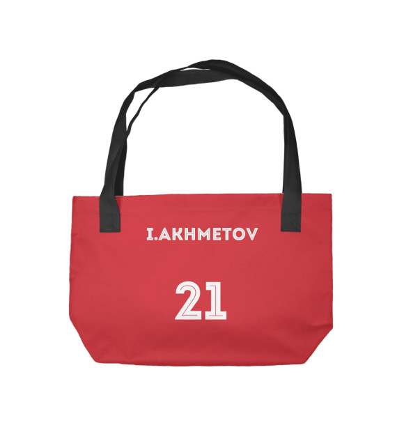 Пляжная сумка с изображением Ильзат Ахметов цвета 