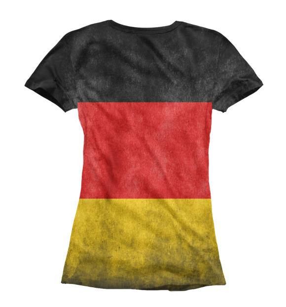 Женская футболка с изображением Флаг Германии цвета Белый