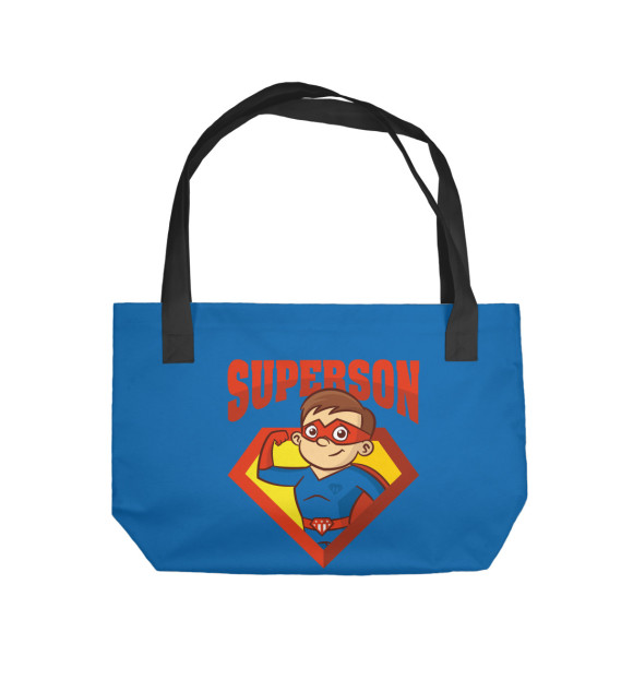 Пляжная сумка с изображением Супер сын цвета 