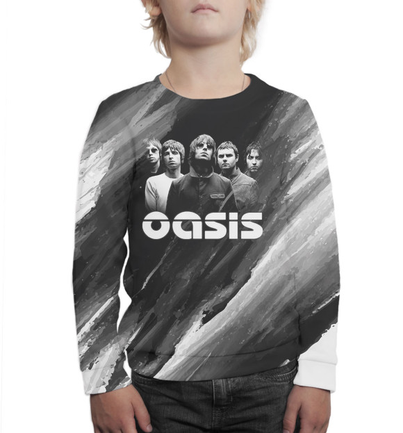 Свитшот для мальчиков с изображением Oasis цвета Белый